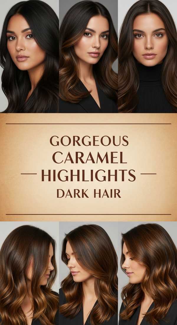 Gorgeous Caramel Highlights Dark Hair 69eb9663c9182