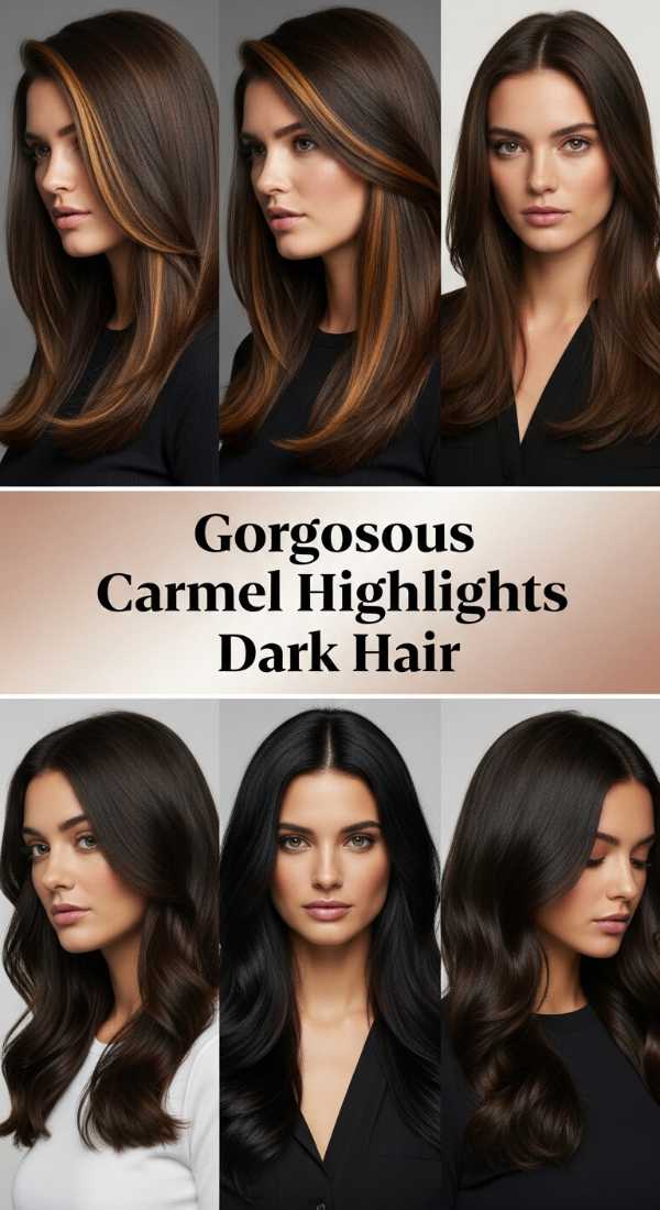 Gorgeous Carmel Highlights Dark Hair 69ef4a2e740e8