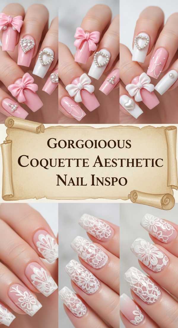 Gorgeous Coquette Aesthetic Nail Inspo