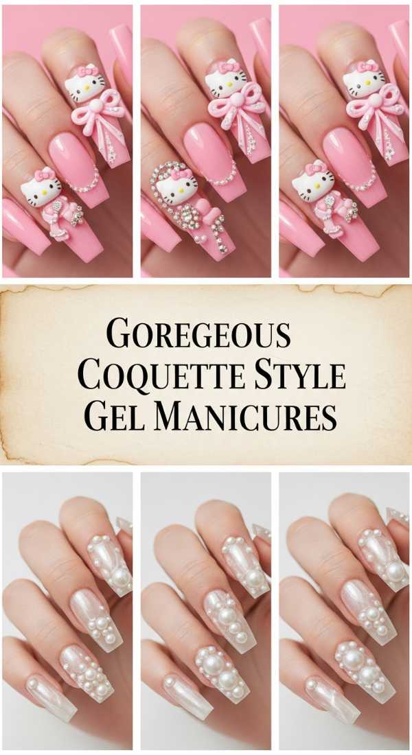Gorgeous Coquette Style Gel Manicures 69e5f3dfa0ba4