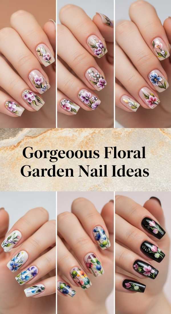 Gorgeous Floral Garden Nail Ideas 69ef3ac884ea7