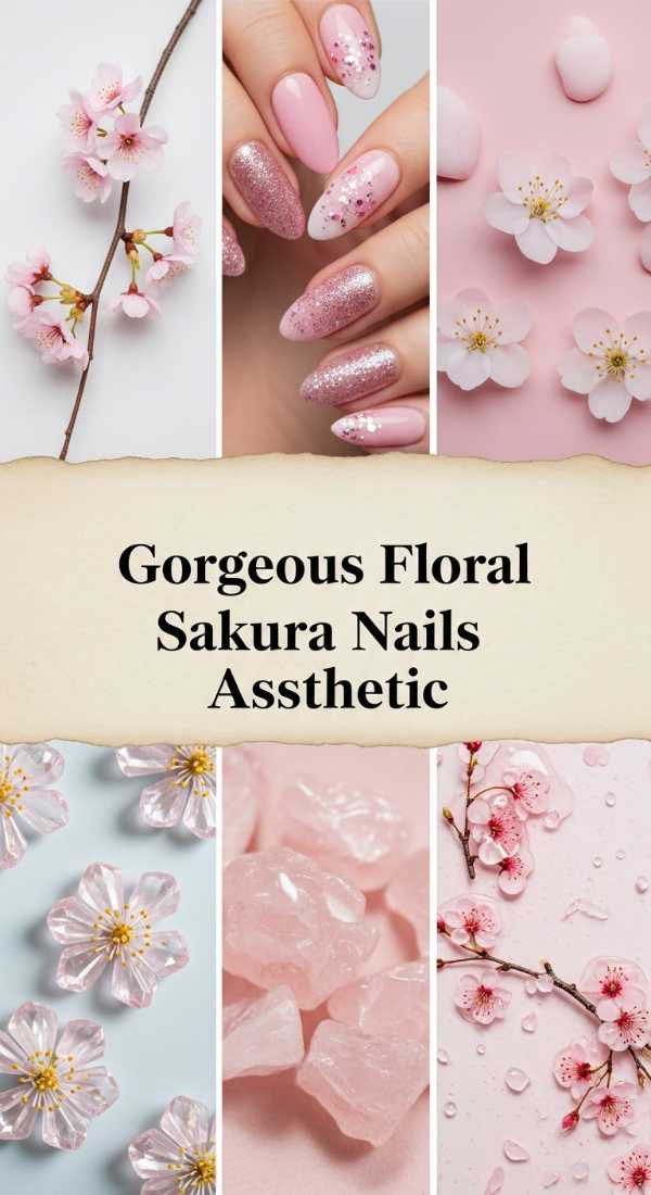 Gorgeous Floral Sakura Nails Aesthetic 69ecf89692c16