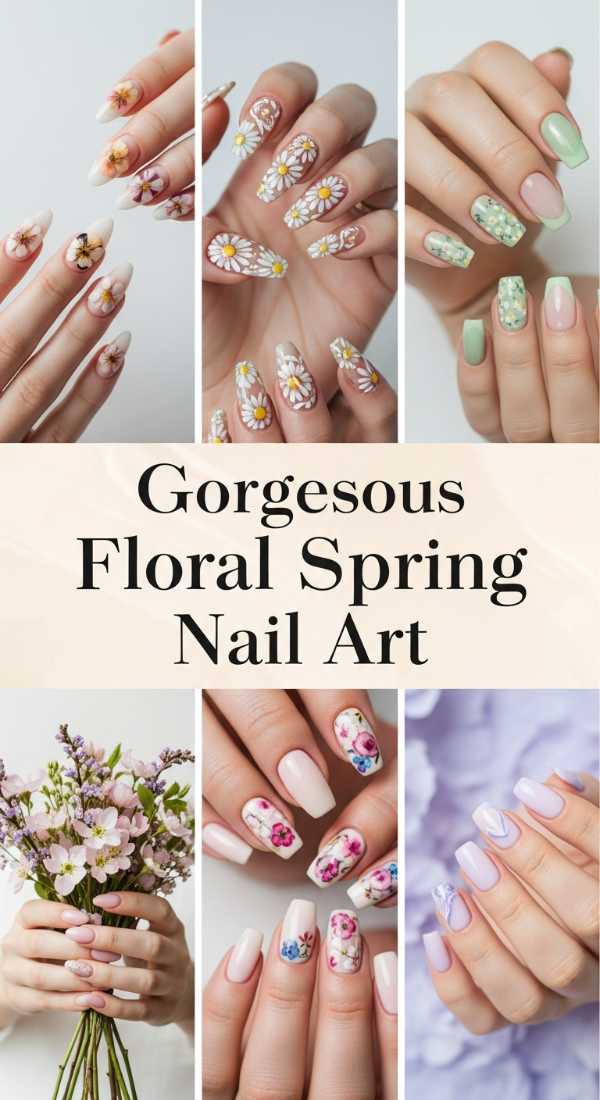 Gorgeous Floral Spring Nail Art 69ecf7405a731
