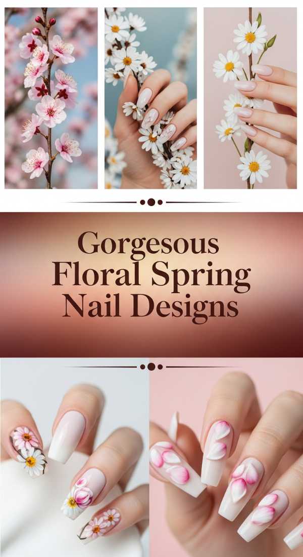 Gorgeous Floral Spring Nail Designs 69ef3c568c5c5