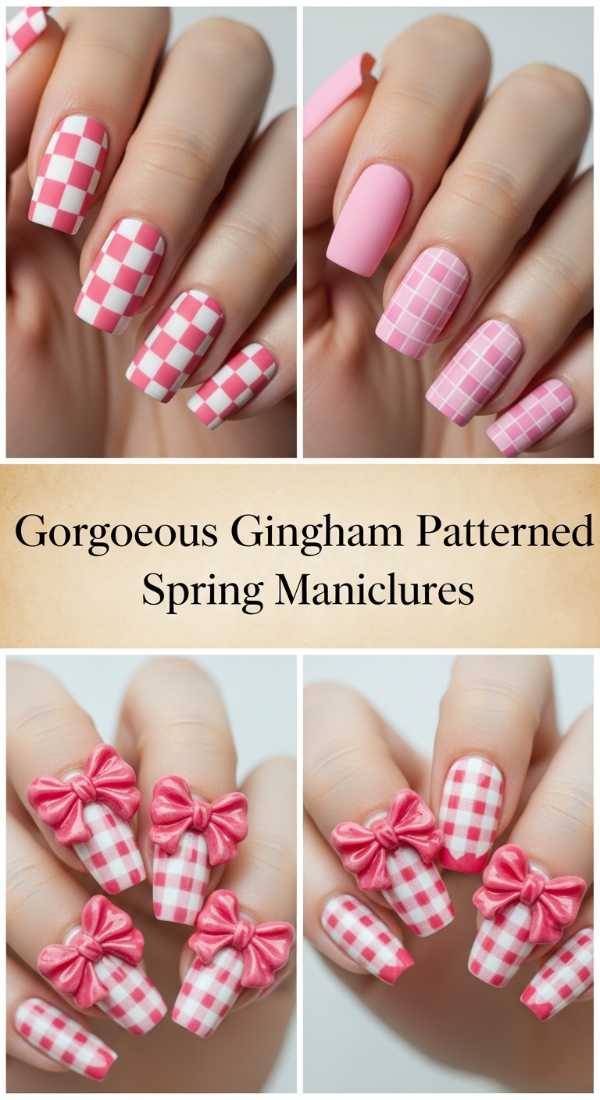 Gorgeous Gingham Patterned Spring Manicures 69df3ac41f610