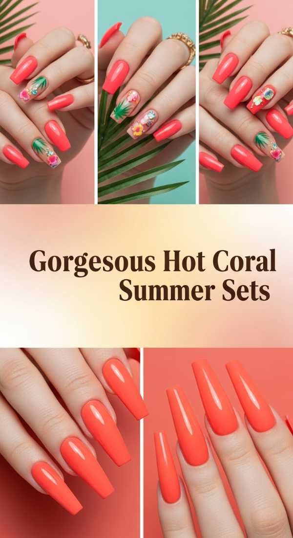 Gorgeous Hot Coral Summer Sets 69f32d6379a1c