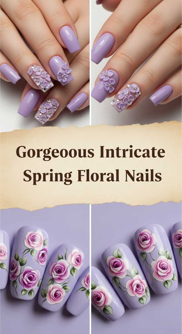Gorgeous Intricate Spring Floral Nails 69e2730f68379