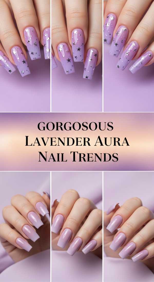 Gorgeous Lavender Aura Nail Trends 69ecf739cff42