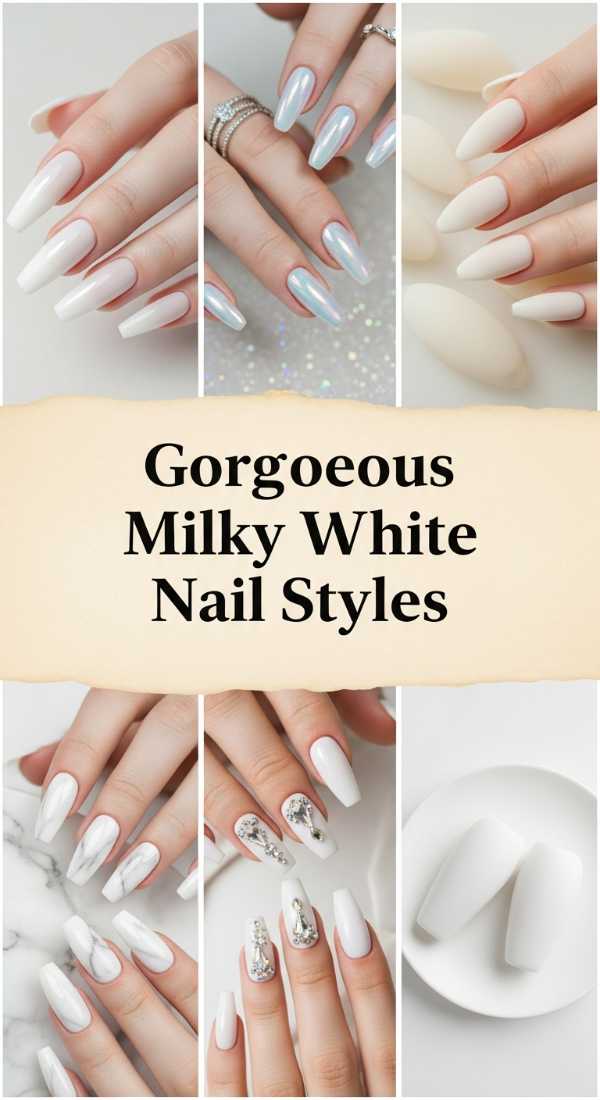 Gorgeous Milky White Nail Styles 69e757b2e4552