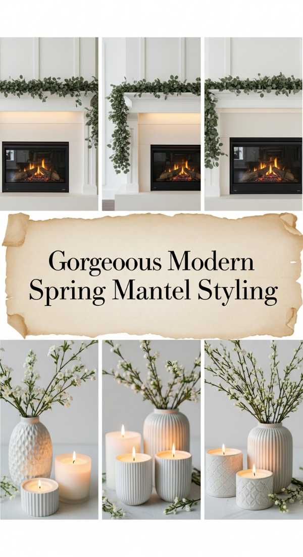 Gorgeous Modern Spring Mantel Styling 69e51e68cf28f