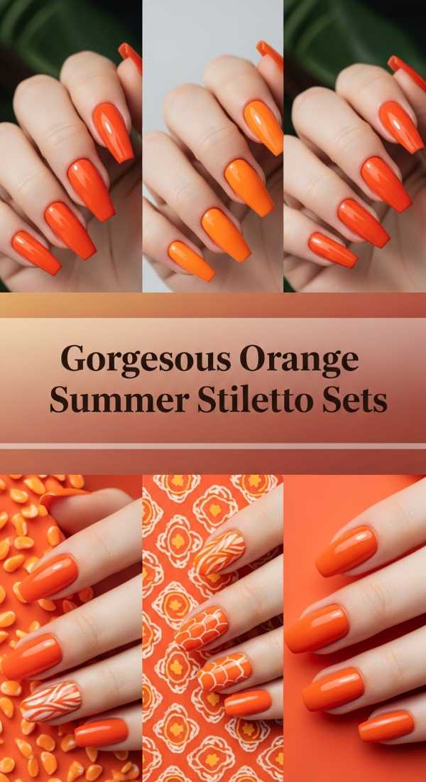 Gorgeous Orange Summer Stiletto Sets 69e6518835be2
