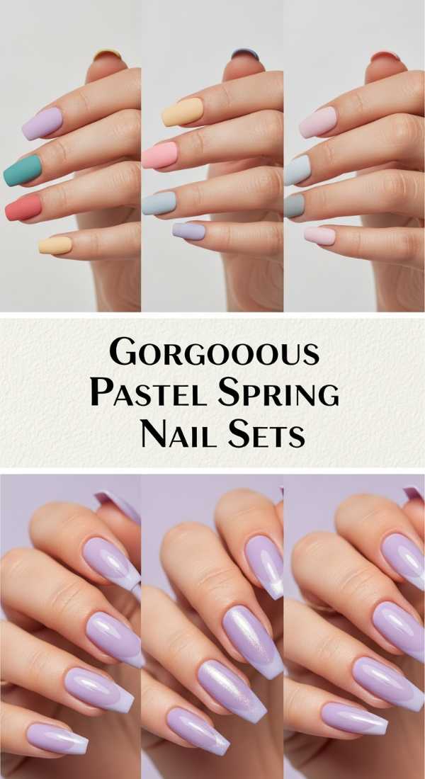 Gorgeous Pastel Spring Nail Sets 69ee41819c69a
