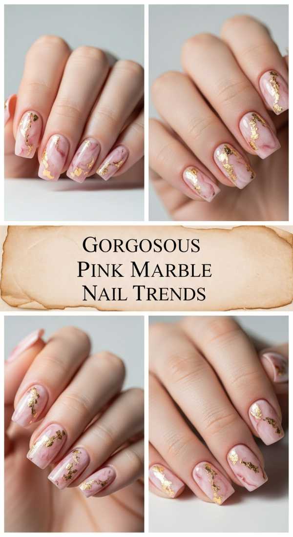 Gorgeous Pink Marble Nail Trends 69f2495ae3d51
