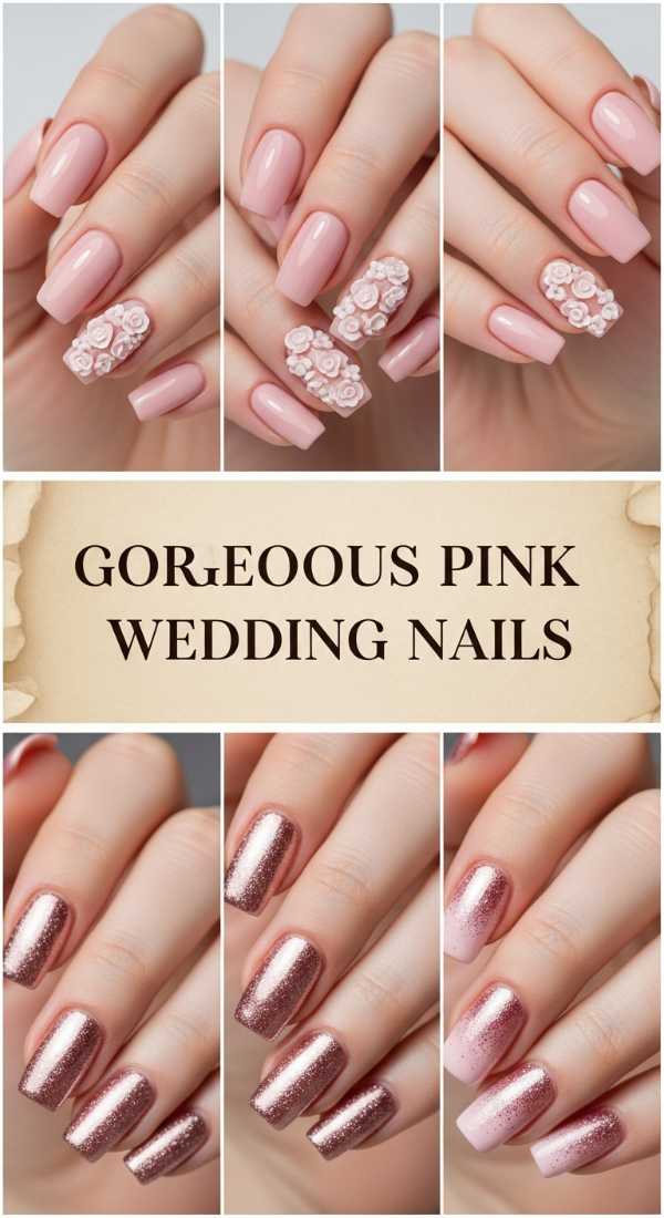 Gorgeous Pink Wedding Nails 69df1bab55028
