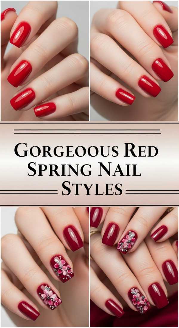 Gorgeous Red Spring Nail Styles 69ef3c6810735