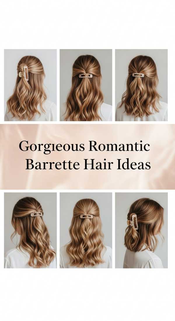 Gorgeous Romantic Barrette Hair Ideas 69e4f67b0706c