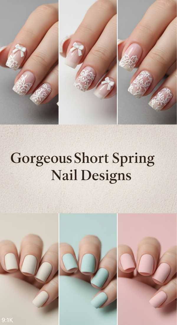 Gorgeous Short Spring Nail Designs 69df3abb80e74