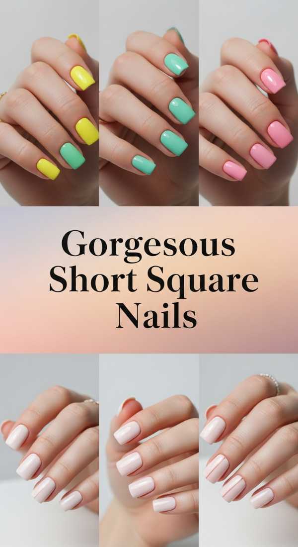 Gorgeous Short Square Nails 69f0ca495b261