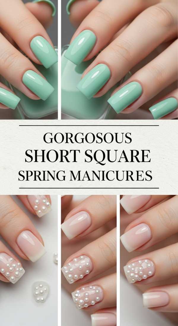Gorgeous Short Square Spring Manicures 69f24934e87f1