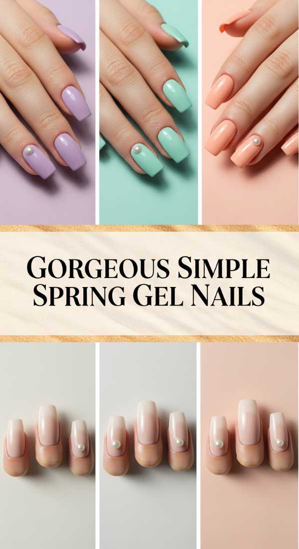 Gorgeous Simple Spring Gel Nails 69ef3acbad58e