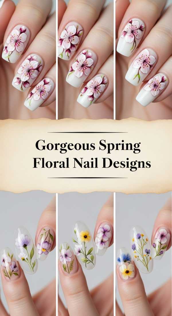 Gorgeous Spring Floral Nail Designs 69f24a91b8dac