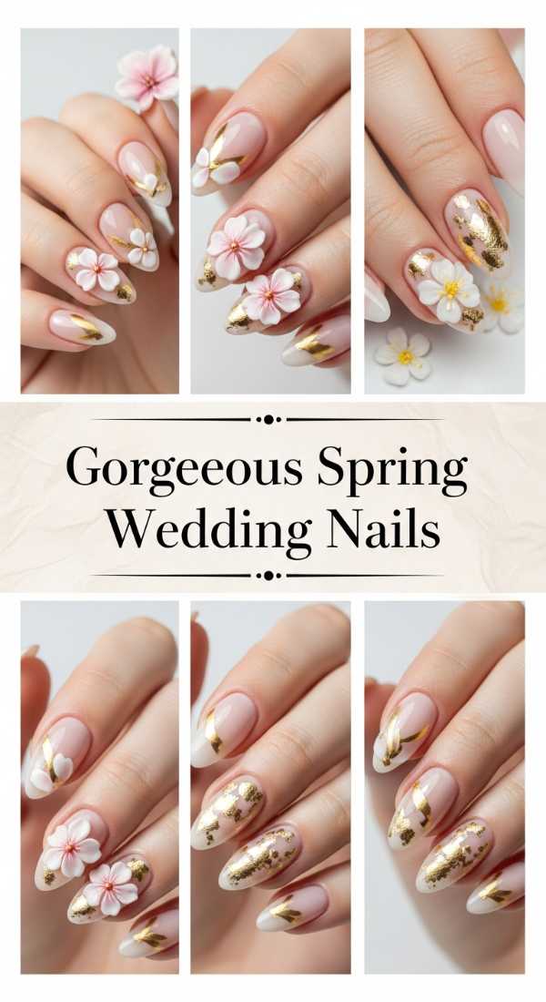 Gorgeous Spring Wedding Nails