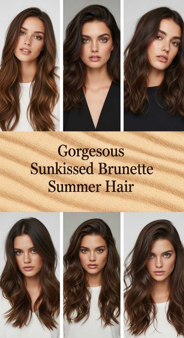 Gorgeous Sunkissed Brunette Summer Hair