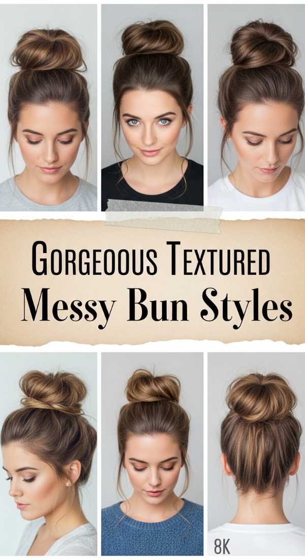 Gorgeous Textured Messy Bun Styles 69e4f683a2c31