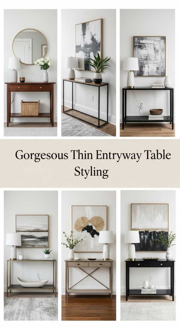 Gorgeous Thin Entryway Table Styling 69f0e5c04c8e4