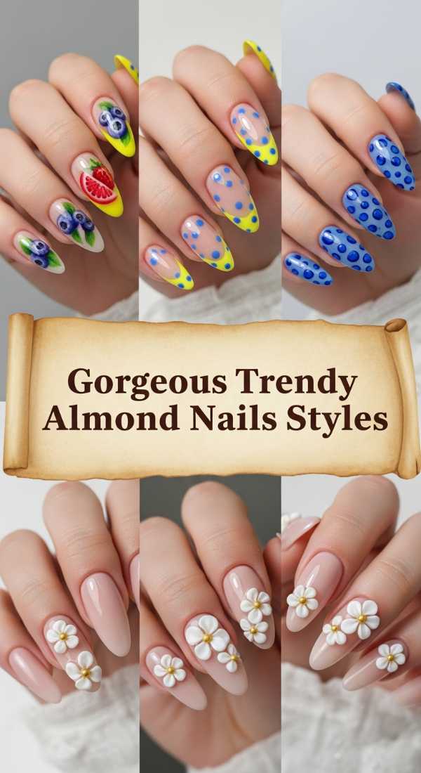 Gorgeous Trendy Almond Nails Styles 69e350f16bf1f