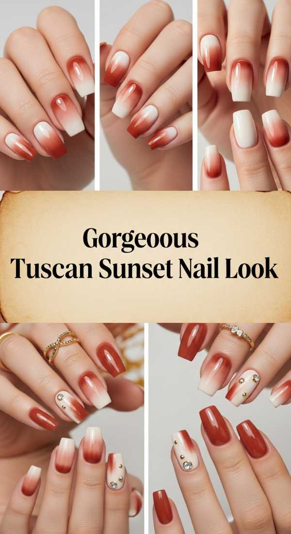 Gorgeous Tuscan Sunset Nail Look 69e6518b453eb
