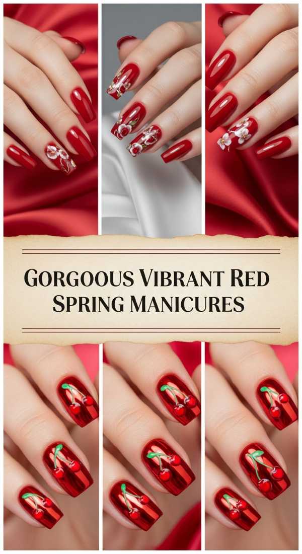 Gorgeous Vibrant Red Spring Manicures 69ef3c6b71eb7