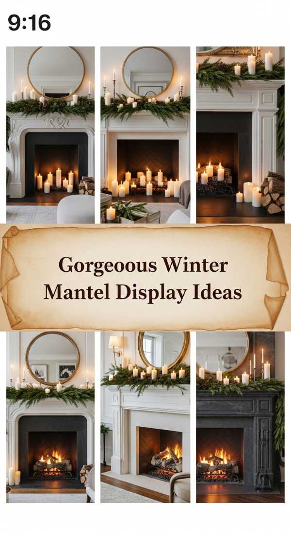 Gorgeous Winter Mantel Display Ideas 69e51e4ee460e