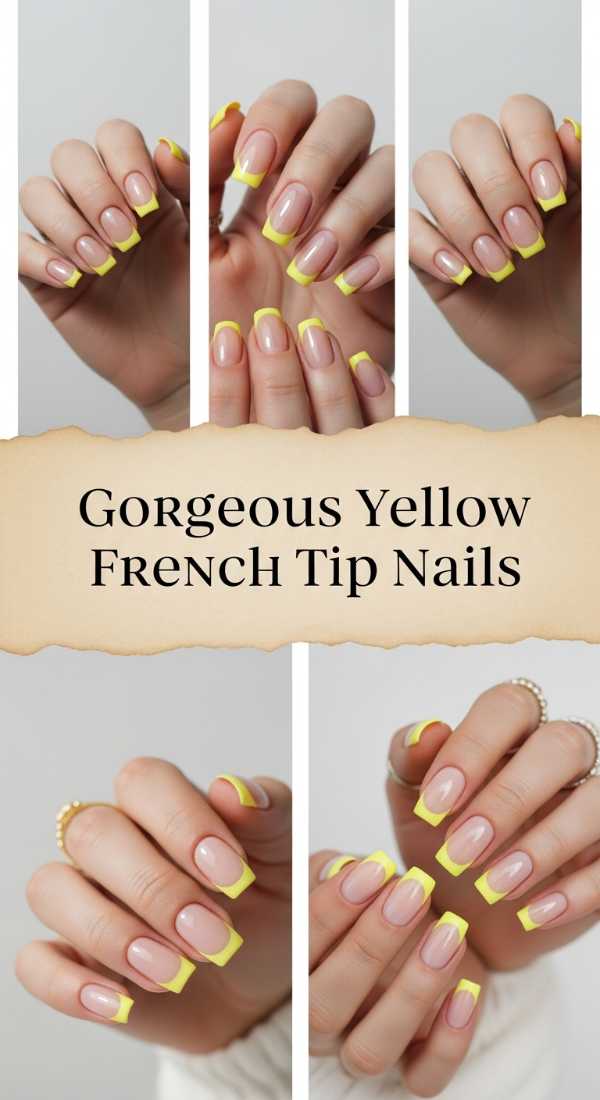 Gorgeous Yellow French Tip Nails 69e905b99137f
