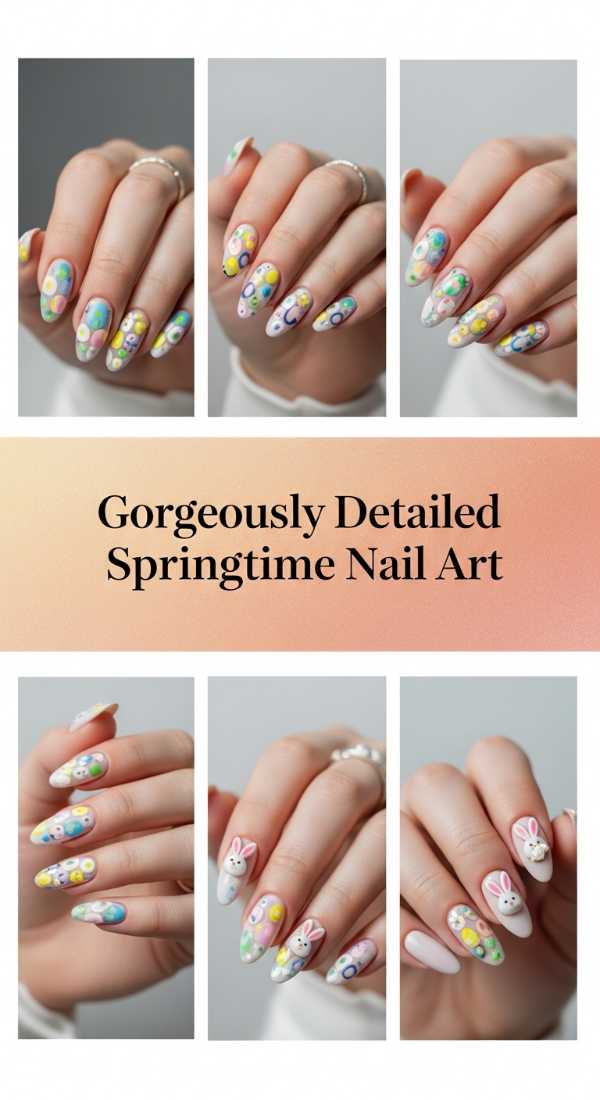 Gorgeously Detailed Springtime Nail Art