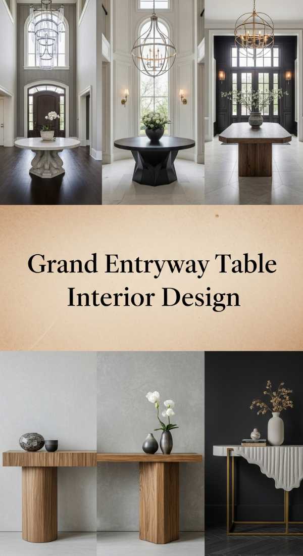 Grand Entryway Table Interior Design 69ed033cd3c1e