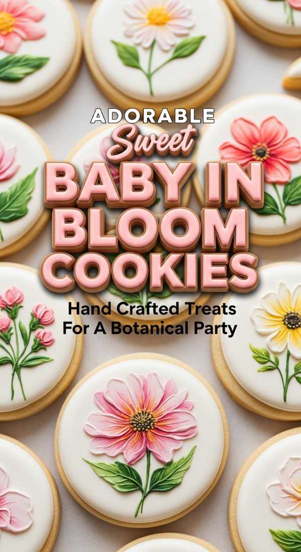 Hand Painted Baby In Bloom Cookies For Parties