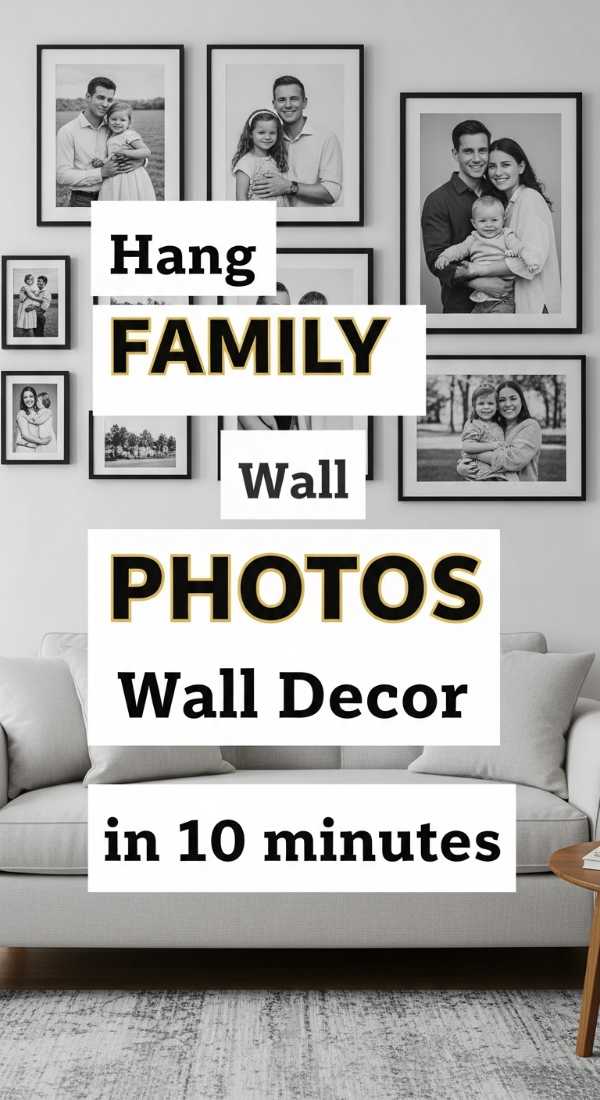 Hang Family Photos Wall Decor In 10 Minutes 69f1b1e1be234