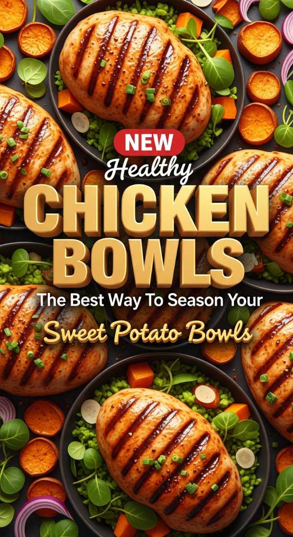 Healthy Seasoned Chicken And Sweet Potato Bowls 69e9b9d24491e