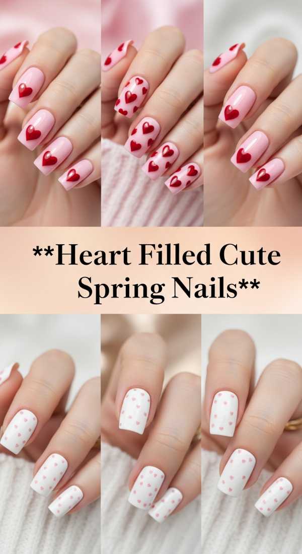 Heart Filled Cute Spring Nails 69e9cd09abbba