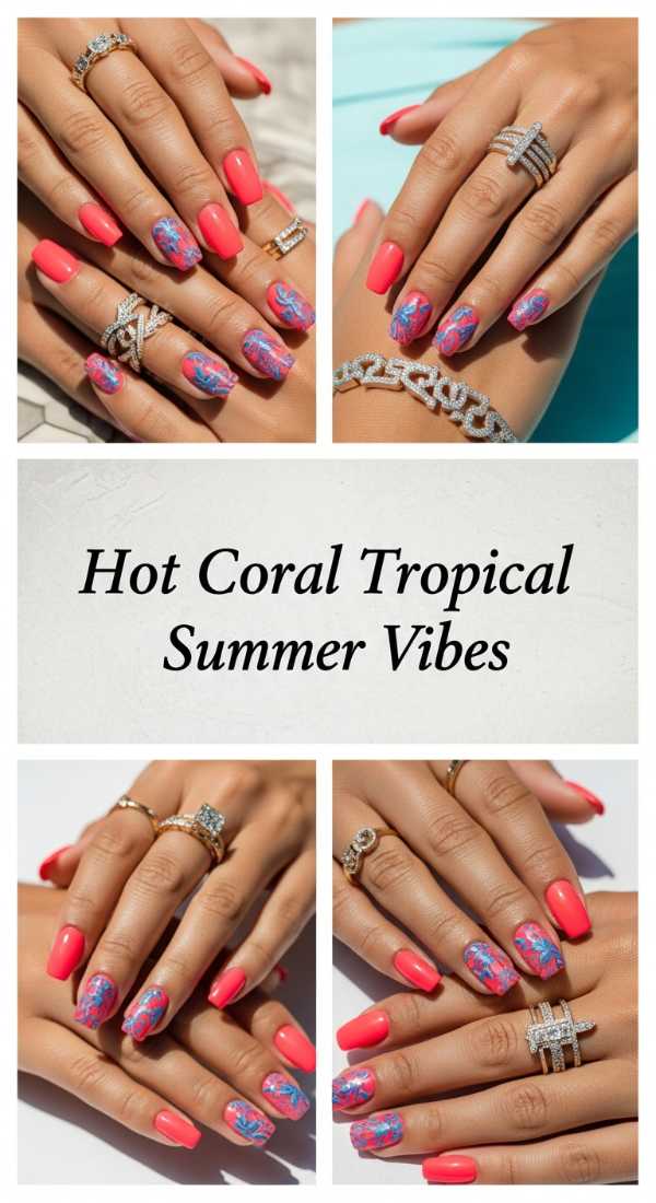 Hot Coral Tropical Summer Vibes 69f32d75cc1e8