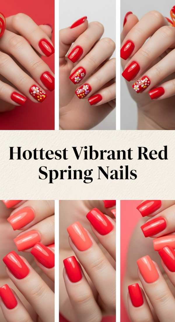 Hottest Vibrant Red Spring Nails 69f32b7336be3
