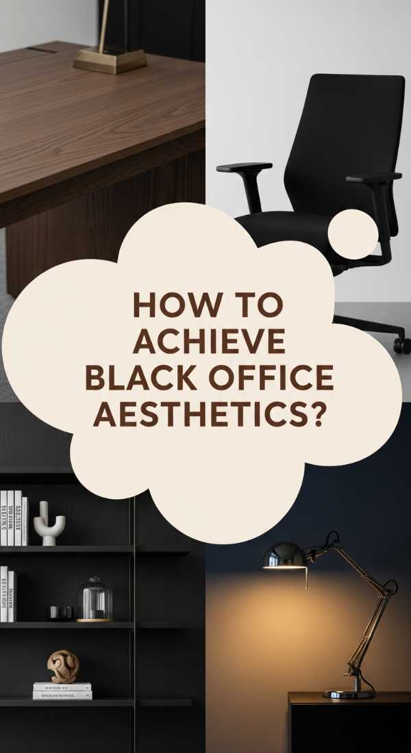 How To Achieve A Professional Black Home Decor Aesthetic For Your Office 69e4be062631b