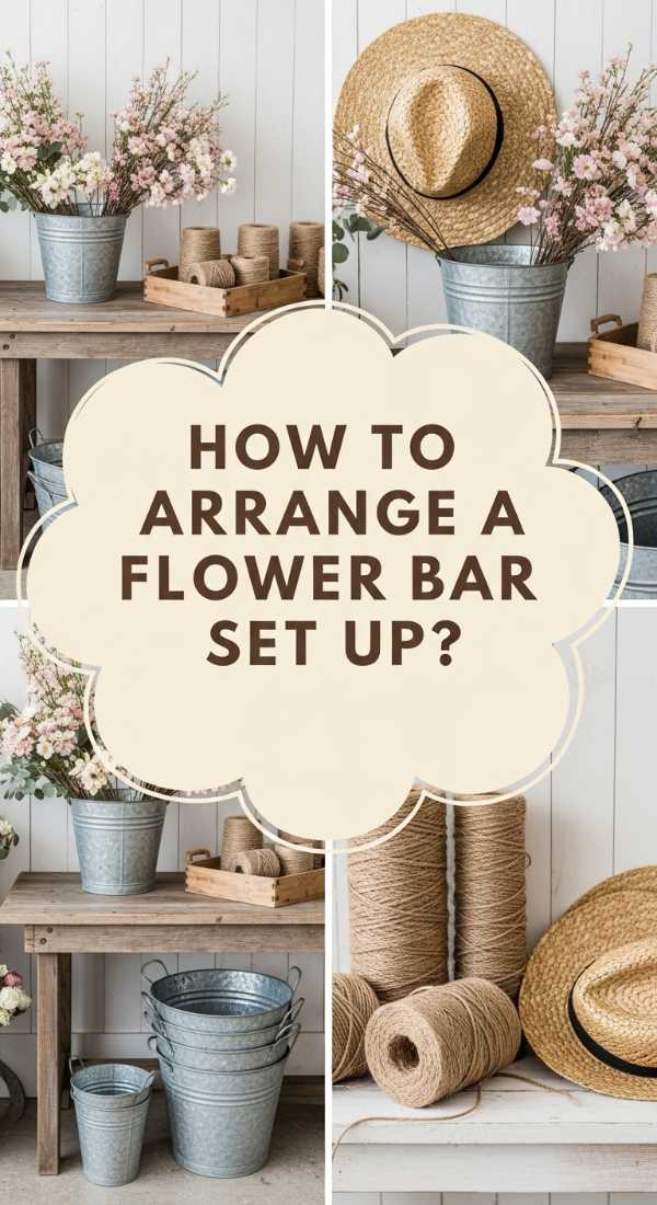 How To Arrange A Flower Bar Set Up For Rustic Charm 69f080449dd0b