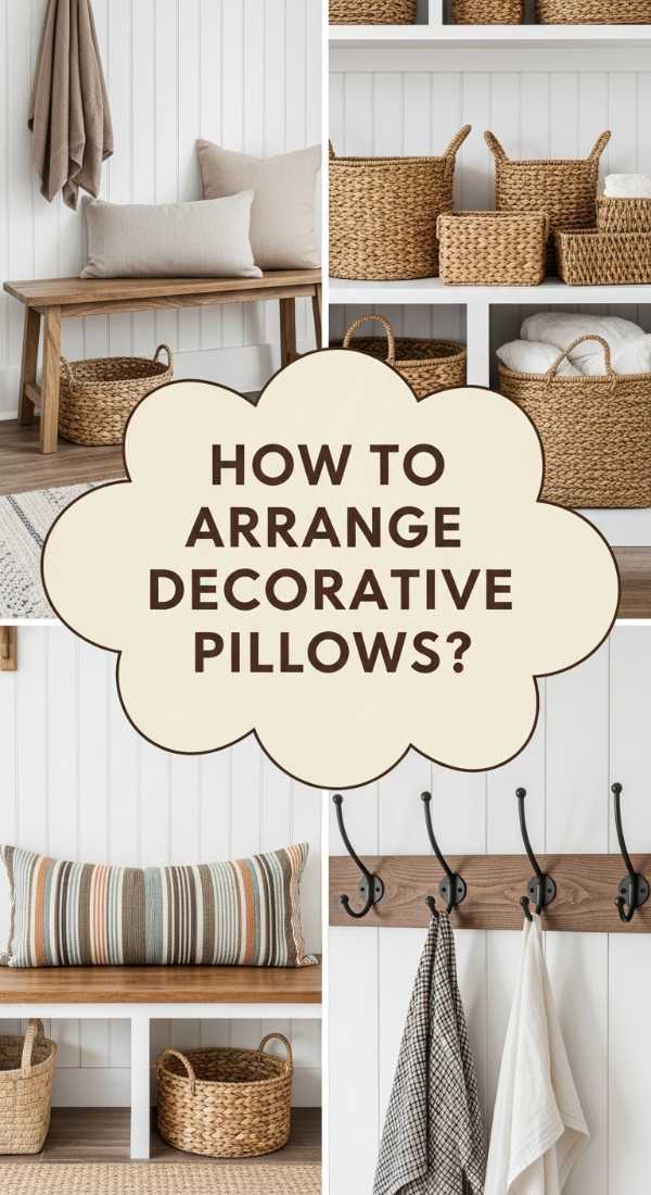 How To Arrange Decorative Pillows For A Polished Entryway Bench 69e2709de3917