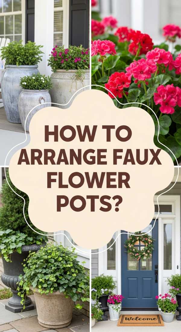 How To Arrange Faux Flower Pots For Everlasting Porch Beauty 69ef173bb1239