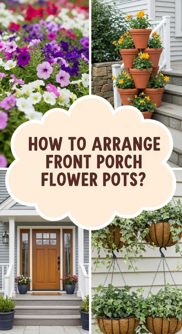 How To Arrange Front Porch Flower Pots For Instant Curb Appeal 69dde907af744