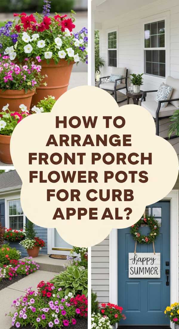 How To Arrange Front Porch Flower Pots For Instant Curb Appeal 69ef13bd000dd