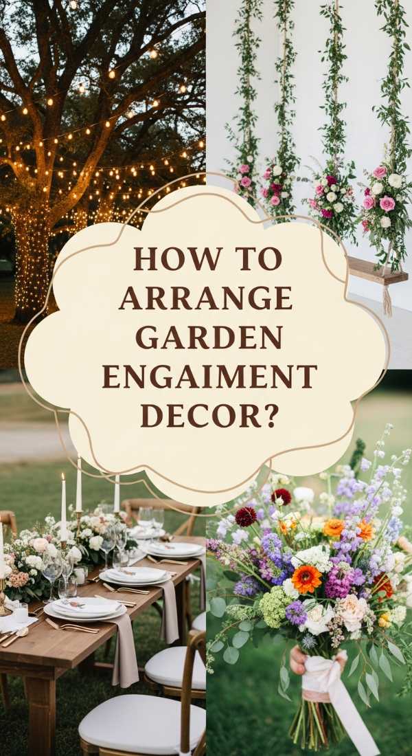 How To Arrange Garden Engagement Party Decor For A Whimsical Atmosphere 69eb42bb33f19