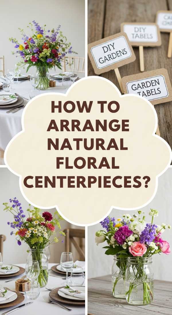 How To Arrange Natural Floral Centerpieces For A Whimsical Dinner Party 69edf96a6c7f2